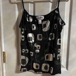 Joseph Ribkoff Silver and Black Fitted Camisole Top